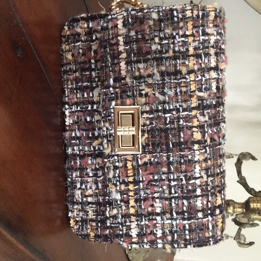 Tweed purse NWOT multi-color